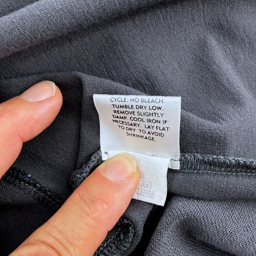 Eileen‎ Fisher Womens Charcoal Gray Viscose Blend Longline Zip Up Hoodie Size M - Picture 5 of 9